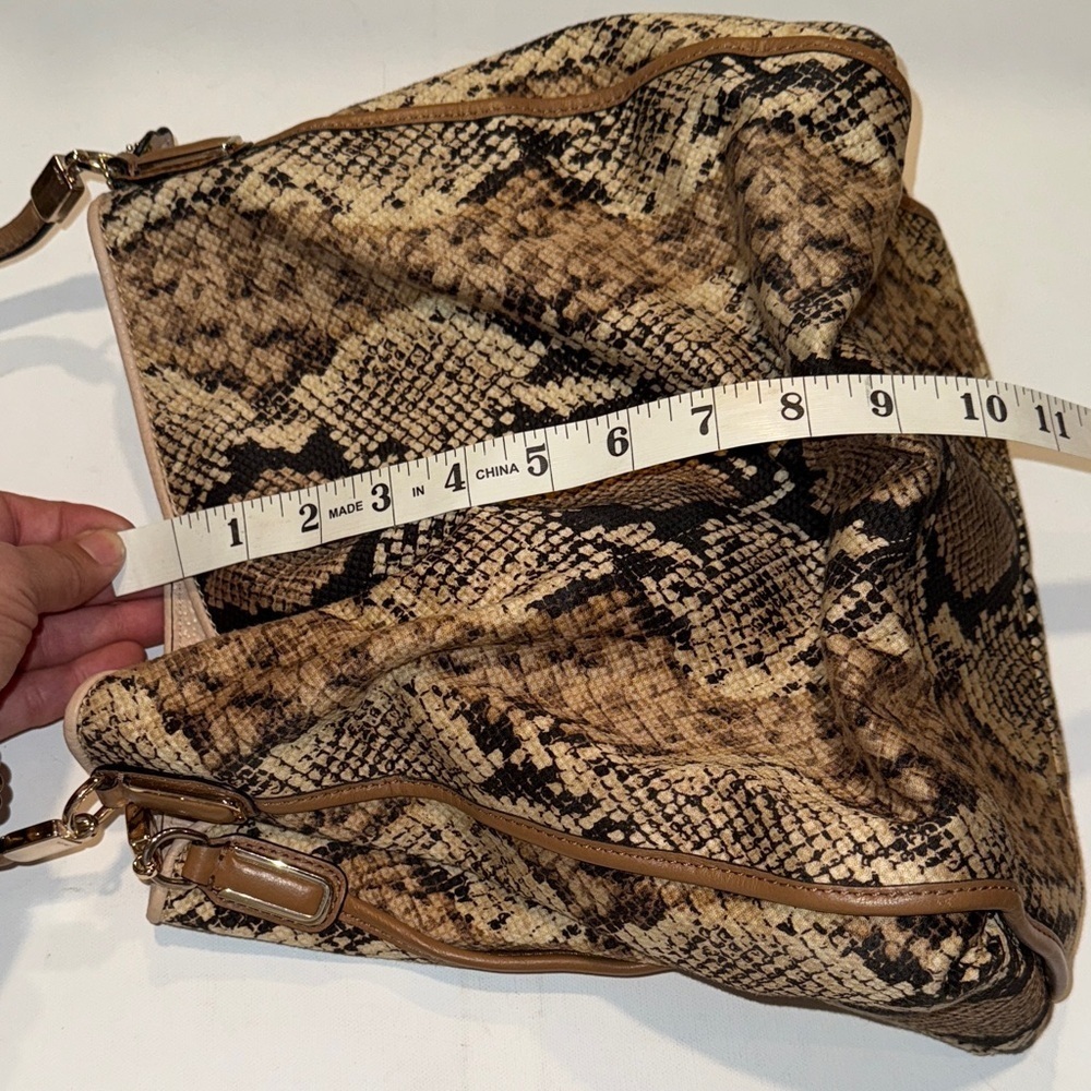 Coach Brown and Black Snakeskin Shoulder Bag - Picture 6 of 7